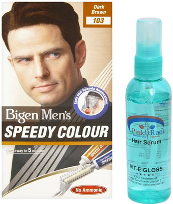 Bigen MEN's SPEEDY HAIR COLOUR 103 DARK BROWN WITH PINK ROOT HAIR SERUM Hair Color(DARK BROWN)
Bigen MEN's SPEEDY HAIR COLOUR 103 DARK BROWN WITH PINK ROOT HAIR SERUM Hair Color(DARK BROWN)