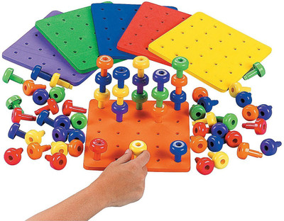 Fun Express Stack It Peg Game With Board Occupational Therapy Autism Fine Motor Skills(Multicolor) 
Fun Express Stack It Peg Game With Board Occupational Therapy Autism Fine Motor Skills(Multicolor)