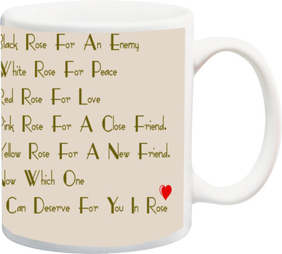 ME&YOU Gift for Husband/Wife/Girlfriend/Boyfriend/Lover;"Black Rose For An Enemy white Rose For Peace Red Rosees 3D printed Ceramic Mug(325 ml), Multicolor
ME&YOU Gift for Husband/Wife/Girlfriend/Boyfriend/Lover;"Black Rose For An Enemy white Rose For Peace Red Rosees 3D printed Ceramic Mug(325 ml), Multicolor