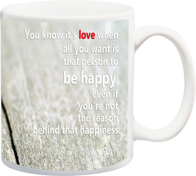 ME&YOU Gift for Husband/Wife/Boyfriend/Girlfriend/Lover:Valentine's Day You Know it's Love When All You Want Is Printed Ceramic Mug(325 ml), Multicolor 
ME&YOU Gift for Husband/Wife/Boyfriend/Girlfriend/Lover:Valentine's Day You Know it's Love When All You Want Is Printed Ceramic Mug(325 ml), Multicolor