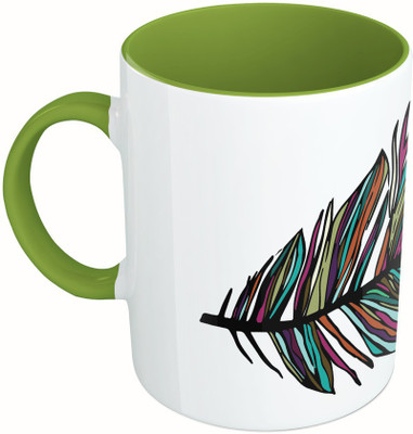 MiiCreations Printed Two Tone Green And White Leaf Pattern Ceramic Mug(325 ml), Green;white
MiiCreations Printed Two Tone Green And White Leaf Pattern Ceramic Mug(325 ml), Green;white