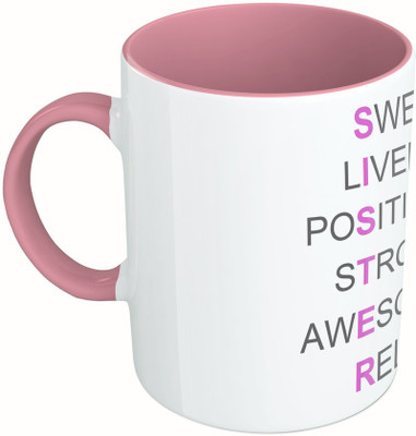 MiiCreations Printed Two Tone Pink And White Sweet | Lively| Positive | Strong | Awesome | Reliable Ceramic Mug(325 ml)
MiiCreations Printed Two Tone Pink And White Sweet | Lively| Positive | Strong | Awesome | Reliable Ceramic Mug(325 ml)