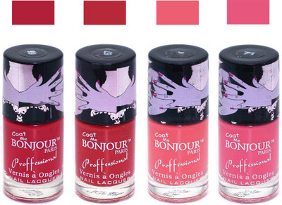 Bonjour Paris True Matte Nail Polish 122 Red-Red-Peach-Pink(Pack of 4)
Bonjour Paris True Matte Nail Polish 122 Red-Red-Peach-Pink(Pack of 4)