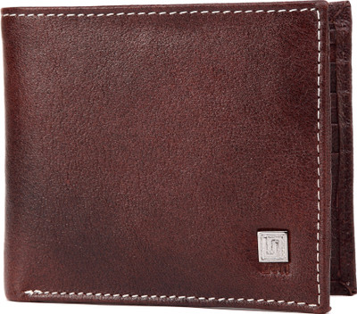 U+N Men Brown Genuine Leather Wallet(8 Card Slots), Bombay brown