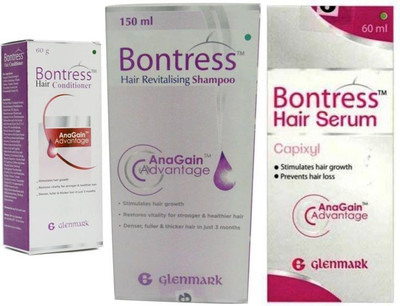 Glenmark Pack of Bontress Hair Serum and Hair Revitalising Shampoo and Hair Conditioner(270 ml)
Glenmark Pack of Bontress Hair Serum and Hair Revitalising Shampoo and Hair Conditioner(270 ml)