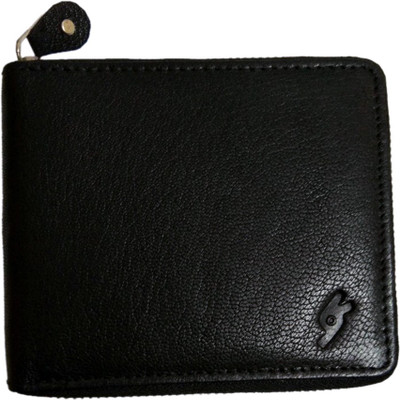 Garri Men Black Genuine Leather Wallet(10 Card Slots)