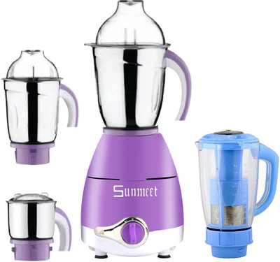 Sunmeet ABS Plastic LPMA17_39 1000 W Juicer Mixer Grinder(Lavander, 4 Jars)
Sunmeet ABS Plastic LPMA17_39 1000 W Juicer Mixer Grinder(Lavander, 4 Jars)