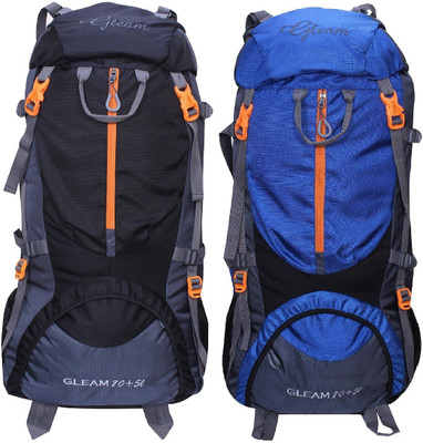 Gleam 0109 Climate Proof Mountain Trekking / Campaign / Backpack 75 ltr Black & Royal Blue with Rain Cover set of 2 Rucksack - 75 L(Multicolor)
Gleam 0109 Climate Proof Mountain Trekking / Campaign / Backpack 75 ltr Black & Royal Blue with Rain Cover set of 2 Rucksack - 75 L(Multicolor)