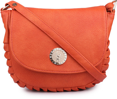 TR Fashion Women Casual Orange PU Sling Bag