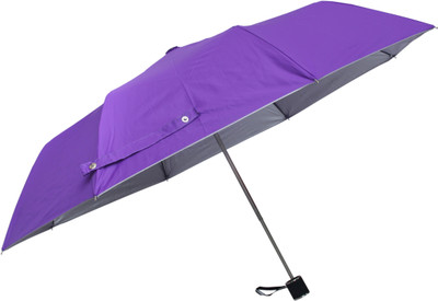 HOU-DY Nylon 3 Fold Blue Umbrella(Blue)