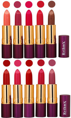 Rythmx Pops Color Exclusive Matte Lipstick Combo Pack of 10(Shade -0422)