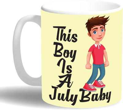 PRINT OPERA July Baby Ceramic Mug(330 ml), Multicolor