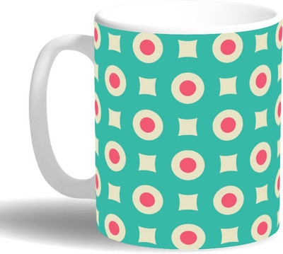 PRINT OPERA Dots Ceramic Mug(330 ml), Multicolor