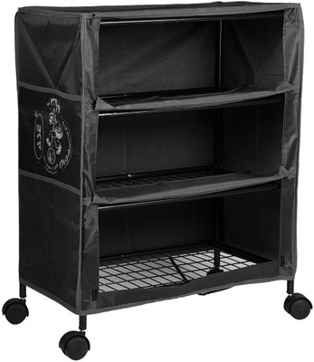 NHR Carbon Steel Collapsible Wardrobe(Finish Color - Black)