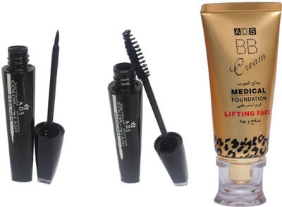 ADS Waterproof Eyeliner / Mascara / BB Cream(Set of 3)