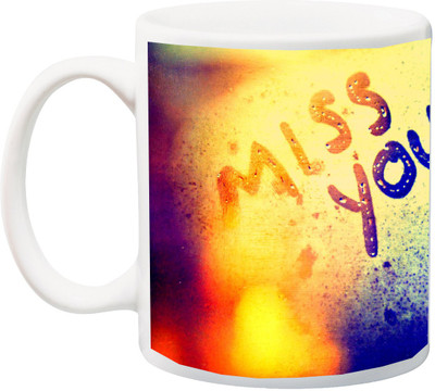 ME&YOU Gift for Husband/Wife/Girlfriend/Boyfriend/Lover;"I Miss You Heart Special Colorfull 3D printed Ceramic Mug(325 ml), Multicolor
ME&YOU Gift for Husband/Wife/Girlfriend/Boyfriend/Lover;"I Miss You Heart Special Colorfull 3D printed Ceramic Mug(325 ml), Multicolor