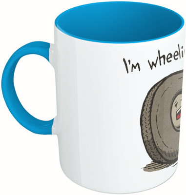 MiiCreations Printed Two Tone Blue And White I'm Wheelie TiBlue Ceramic Mug(325 ml), Multicolor
MiiCreations Printed Two Tone Blue And White I'm Wheelie TiBlue Ceramic Mug(325 ml), Multicolor