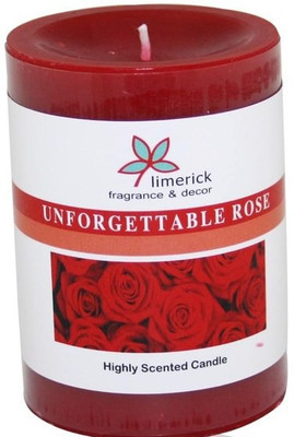 Limerick Home 3X3 Piller Candle Candle(Red, Pack of 1)