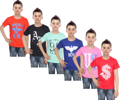 IndiWeaves Boys Printed Cotton T Shirt(Multicolor, Pack of 6, Black;blue;green;orange;pink;red
IndiWeaves Boys Printed Cotton T Shirt(Multicolor, Pack of 6, Black;blue;green;orange;pink;red