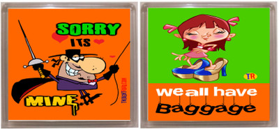 Thoughtroad ITS MINE BAGGAGE Fridge Magnet Pack of 2