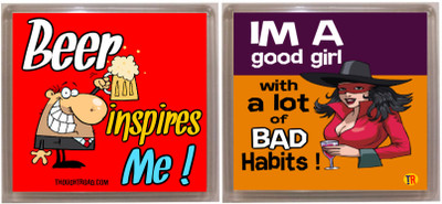 Thoughtroad BEER INSPIRES GUD GIRL Fridge Magnet Pack of 2
Thoughtroad BEER INSPIRES GUD GIRL Fridge Magnet Pack of 2