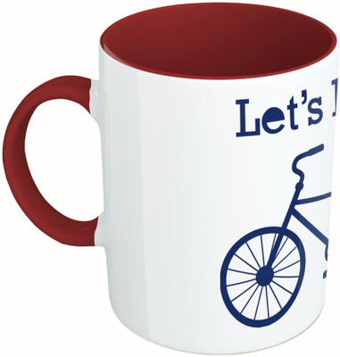 MiiCreations Printed Two Tone Maroon And White Let's Ride Ceramic Mug(325 ml), Multicolor
MiiCreations Printed Two Tone Maroon And White Let's Ride Ceramic Mug(325 ml), Multicolor