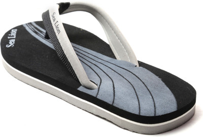 Sea Lion Flip Flops, Black::grey