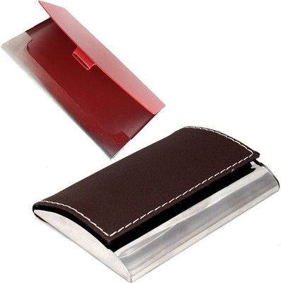 Stealodeal |Combo of 2|Unisex Brown Leather Coated With Red Steel 15 Card Holder(Set of 2, Brown, Red)
Stealodeal |Combo of 2|Unisex Brown Leather Coated With Red Steel 15 Card Holder(Set of 2, Brown, Red)