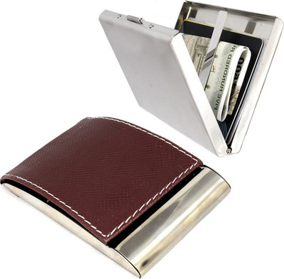 Stealodeal |Combo of 2|Top Brown Steel With Clip Metal Mirror Finish 15 Card Holder(Set of 2, Brown, Silver)
Stealodeal |Combo of 2|Top Brown Steel With Clip Metal Mirror Finish 15 Card Holder(Set of 2, Brown, Silver)