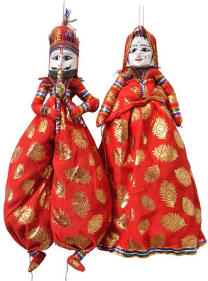 Artlivo Artlivo Red Brocade Kathputli Puppet Set 20" Decorative Showpiece - 52 cm(Cotton, Wooden, Red)
Artlivo Artlivo Red Brocade Kathputli Puppet Set 20" Decorative Showpiece - 52 cm(Cotton, Wooden, Red)