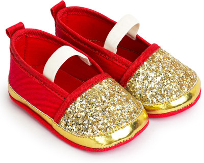 Barbie BB1EBL2106 GOLD/RED Booties(Toe to Heel Length - 11 cm GOLD/RED)