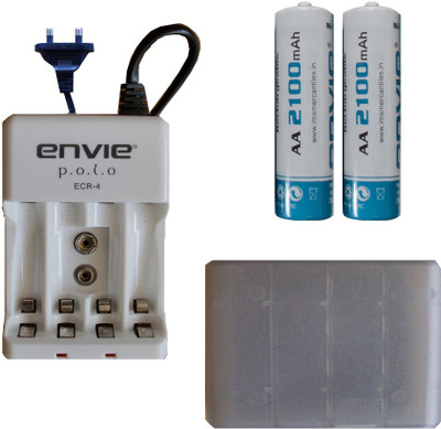 ENVIE AA 2100 MA RECHARGEABLE (2 PCS.) + CASE (1 PC.) + ECR4 (1PC.) Camera Battery Charger(White, Blue)
ENVIE AA 2100 MA RECHARGEABLE (2 PCS.) + CASE (1 PC.) + ECR4 (1PC.) Camera Battery Charger(White, Blue)