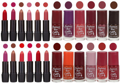 Rythmx Girls Selection Makeup Set 12 Lipstick 12 Nail Paint(Set of 24)
