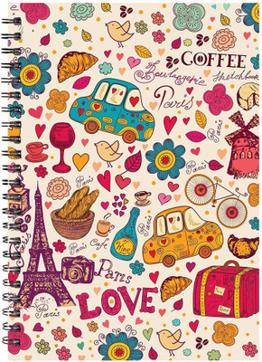 Paper Plane Design A5 Notebook(Paper Plane Design, Multicolor)