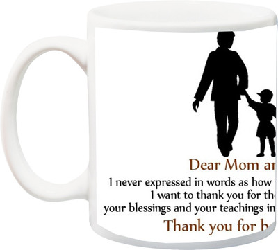 ME&YOU Gift for Mummy/mother/mum/Dad/father;Dear Mom And Dad Thank You For Beibg My Life 3D Printed Ceramic Mug(325 ml), Multicolor
ME&YOU Gift for Mummy/mother/mum/Dad/father;Dear Mom And Dad Thank You For Beibg My Life 3D Printed Ceramic Mug(325 ml), Multicolor