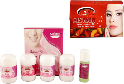 Nature's Essence BRIDAL FACIAL KIT WITH PINK ROOT MIX FRUIT BLEACH 250 GM(Set of 2)
Nature's Essence BRIDAL FACIAL KIT WITH PINK ROOT MIX FRUIT BLEACH 250 GM(Set of 2)