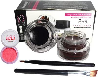 Vozwa Red Shimmer Music Flower Gel Eye Liner 6 g(Black)