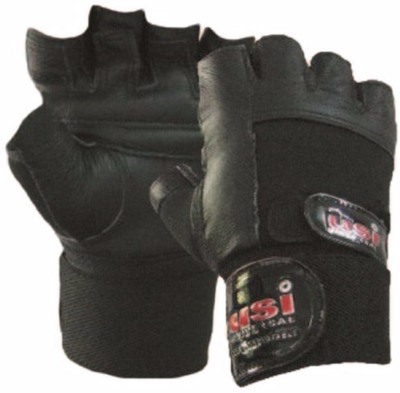 USI Fitness Contact Wrap Gym & Fitness Gloves (, Black
