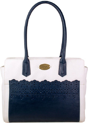 Hidesign Shoulder Bag(White, Blue), Blue;white