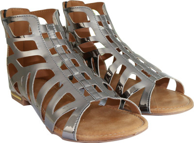 Adorn Women Grey Flats