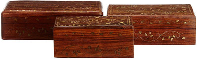 Desi Karigar Jewellery Box Jewellery Vanity Box(Brown)