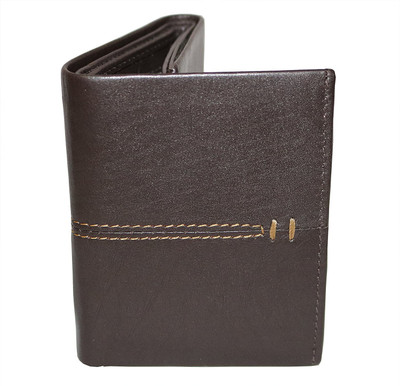 Everyday Desire Men Brown Genuine Leather Wallet(10 Card Slots)