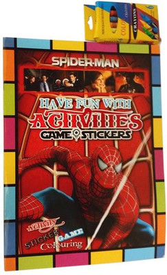 Funcart Spiderman coloring book with crayons