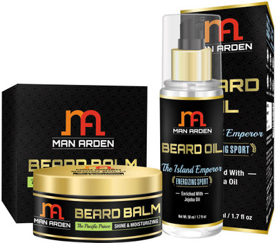 Man Arden Beard Oil (Island Emperor) + Beard Balm (Pacific Prince)(Set of 2)