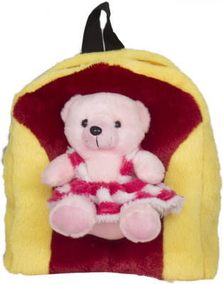 Tickles Multi Cut Teddy Shoulder School Bag - 25 cm(Multicolor)