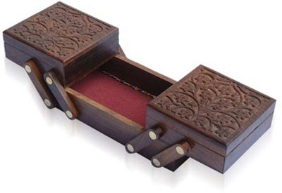 Desi Karigar Jewellery Box Jewellery Vanity Box(Brown)