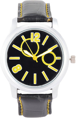 Hayman Black Leather W-31 Watch - For Men