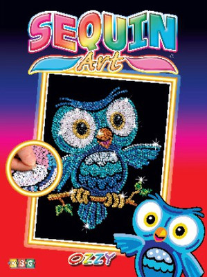 Winning Moves Sequin Art Red Ozzy Owl