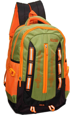 Gleam Fashion Multicolour School & College Bag ( Neon Green & Black ) 30 L Backpack(Green, Black)