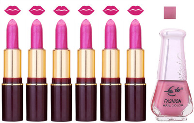 Lady Fashion Multi Make Up Combo Lips & Nails 2202101824(Set of 7)